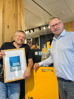 EFK-Auszeichnung für Nachhaltigkeit in GOLD