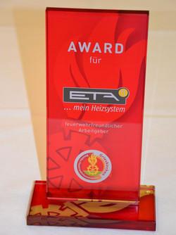 ETA receive fire brigade AWARD!
