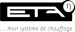 ETA Logo avec slogan en noir et blanc/1c