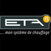 ETA Logo avec slogan et outline pour fond foncé en couleur/4c
