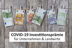 COVID-19 Investitionsprämie für Unternehmen & Landwirte